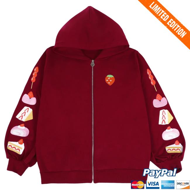 Official Emirichu Merch Store Emirichu Strawberry Sweaters - Maroon Emirichu Shop