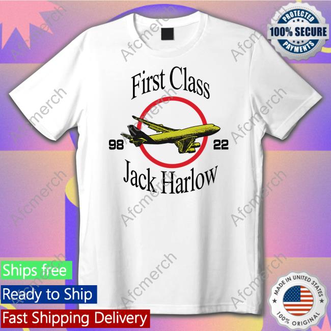 Jack Harlow Merch First Class Plane Tee Shirt Jackharlow