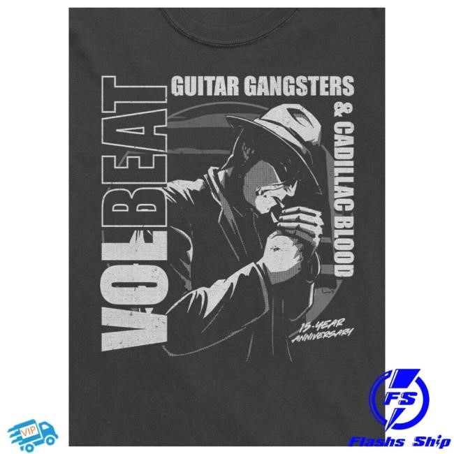 Official Volbeat Merch Store Shop Volbeat Guitar Gangsters & Cadillac Blood Long Sleeve T-Shirts