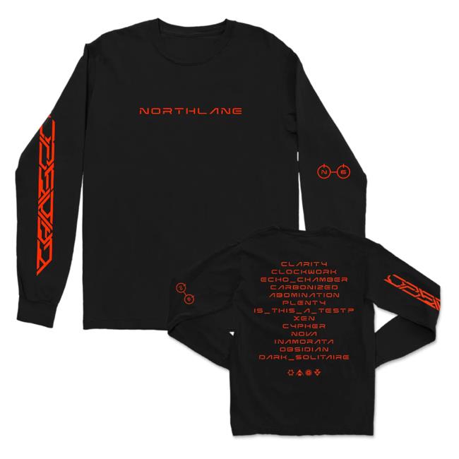 Official Merch Now Northlane Northlane Obsidian Long Sleeve Hot Shirt (Black) MerchNow