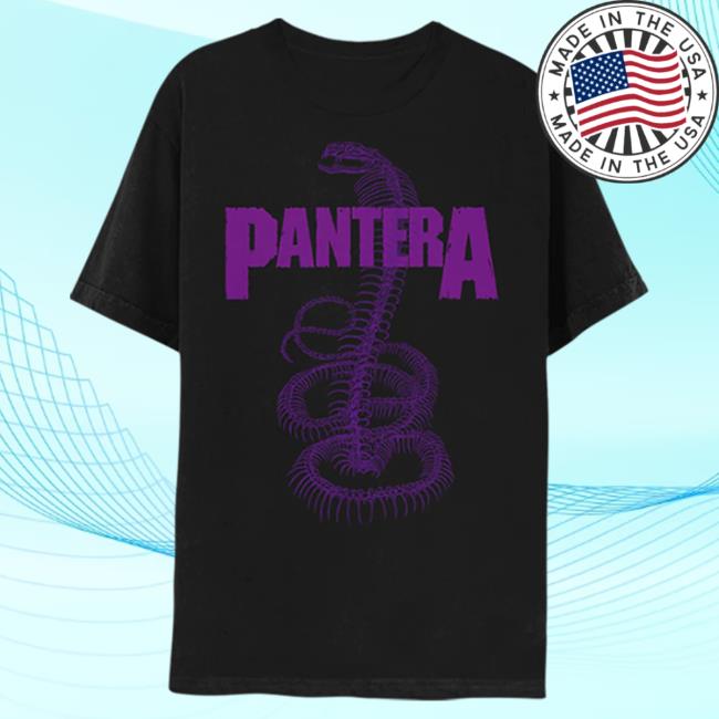 Official Pantera Merch Store Pantera Purple Snake World Tour 2023 Black New Shirt