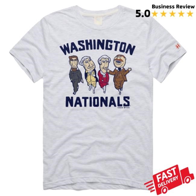 Homage Washington Nationals Grey Presidents Race Short Sleeve Fashion Shirts | Rally House Official Merch Store – Buy Official MLB T Shirt
