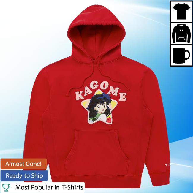 Official Hypland Clothing Merch Store Hypland Inuyasha Kagome Fan Club Pull Over Hoodie (Vintage Red)