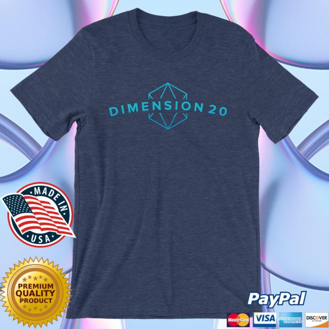 Official Dropout Tv Dropout Merch Store Shop Dimension 20 Logo Shirt New - Navy Dropouttv