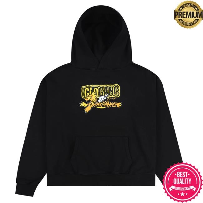 Official Glo Gang Merch Store Glo Gang Glo Chasing Tigers Popover Shirt (Black) GloGang