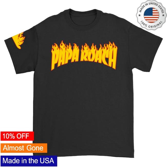 Official Papa Roach Merch Store Shop Firestarter T Shirt (Black) Paparoach