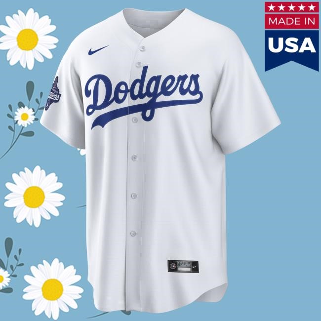 Men's Los Angeles Dodgers Mookie Betts Nike White 2025 World Series Champions Home Replica Jersey Tee Official MLB Shop