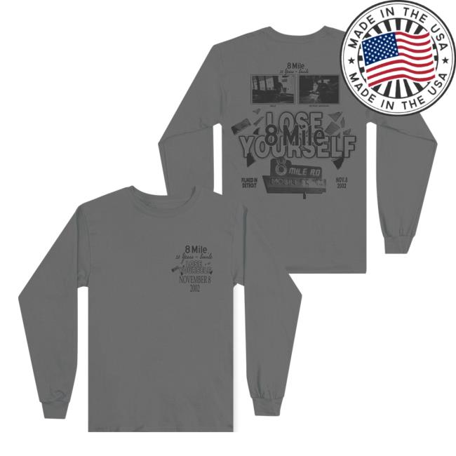 Eminem Merch 8 Mile Lose Yourself Long Sleeved T Shirt