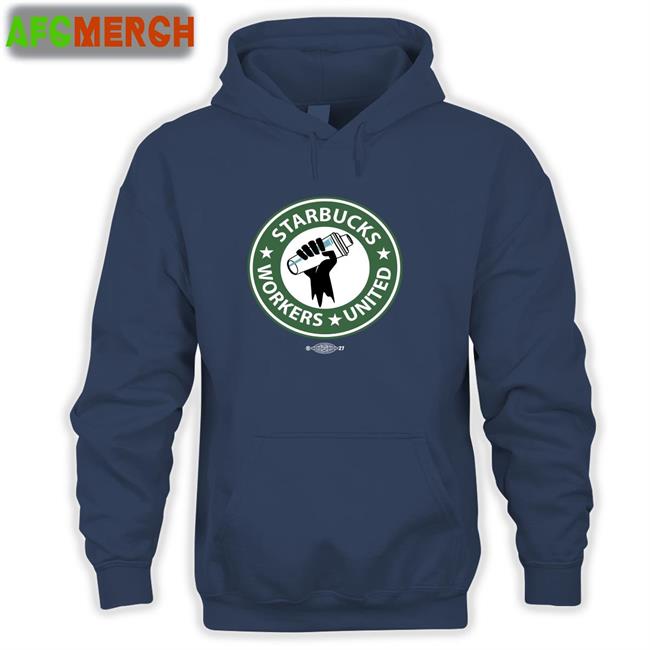 Starbucks Workers United Merch SBWU Starbucks Workers United Hooded Sweatshirt Billy Bragg