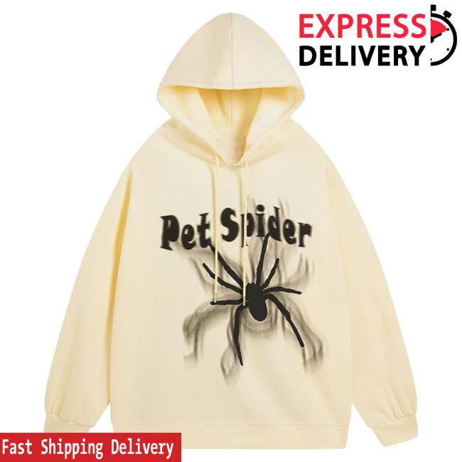 Official Aelfric Eden Clothing Merch Store AAelfric Eden Smoke Spider Print Sweatshirt Apricot AelfricEden