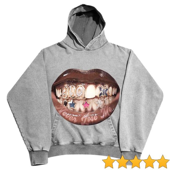 Official Noissey Merch Noissey High quality Lip Teeth Sticker Art Zip-Up Hoody