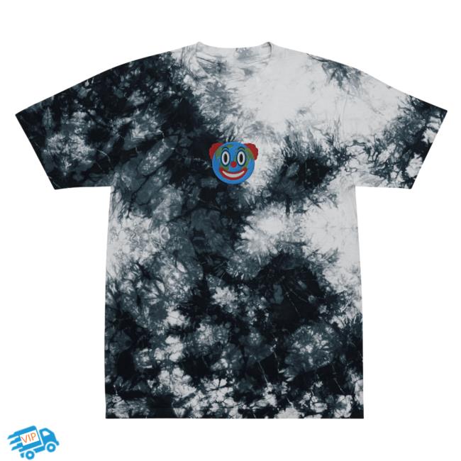 Official Liberty Maniacs Clown World Oversized Tie Dyed Tees Black / White Libertymaniacs