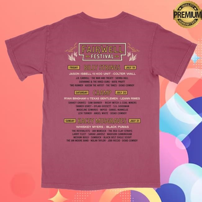 Official Fairwell Festival Pocket Lineup Shirt