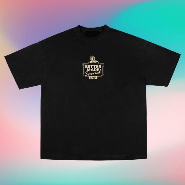 Official Sana Detroit Merch Better Made Special Tee - Black