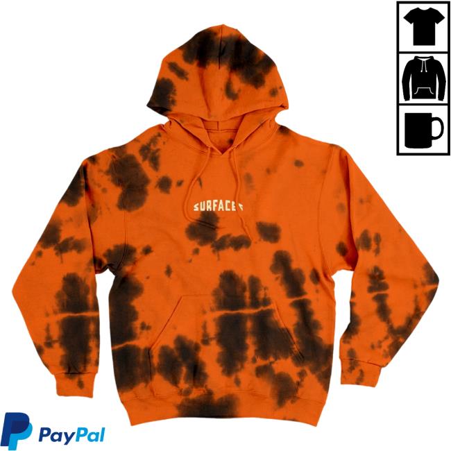 Official Merch Bar Surfaces Store Orange & Black Tie Dye Tees MerchBar Shop