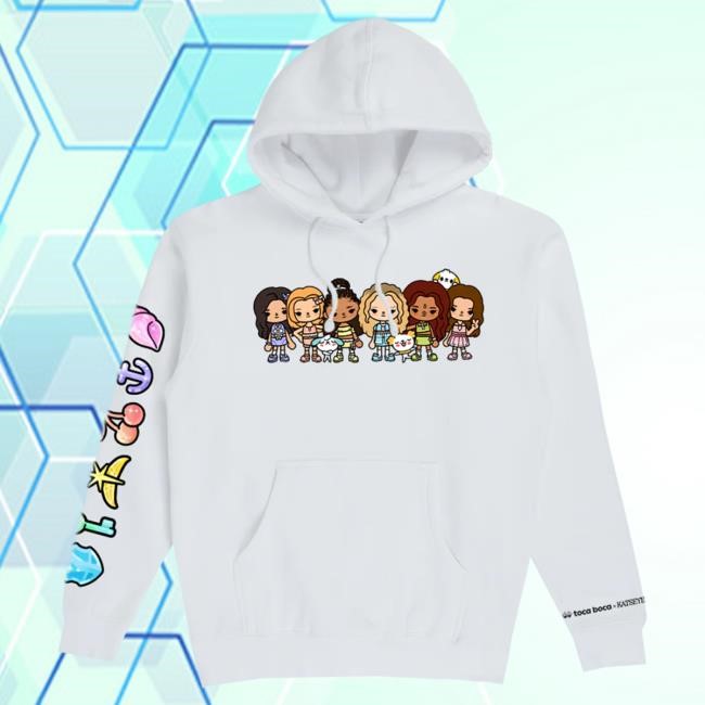 Official Toca Boca Merch White Hoodie Katseye
