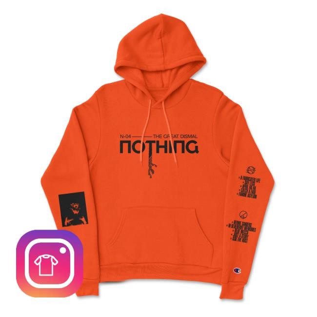Nothing Band The Great Dismal Orange Champion Hoodie Nothing Merch