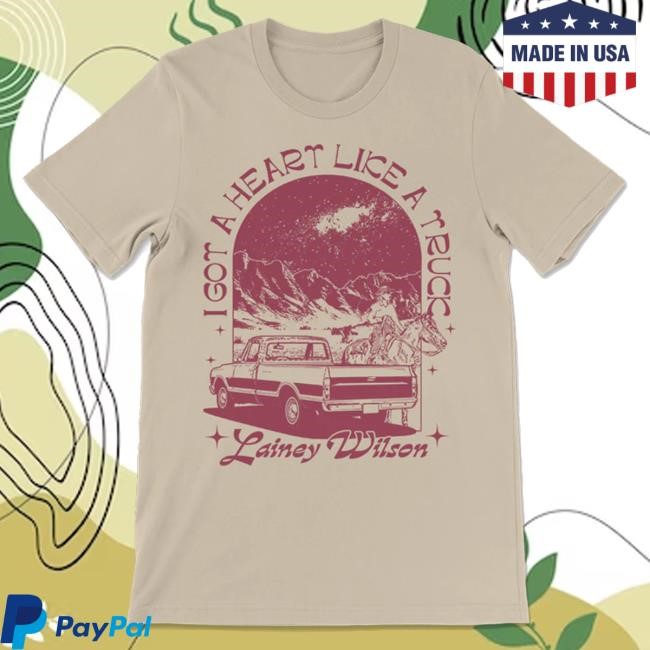 Official Lainey Wilson Merch Store Lainey Wilson Heart Like A Truck Natural Tee Lainey Wilson Clothing Shop LaineyWilson