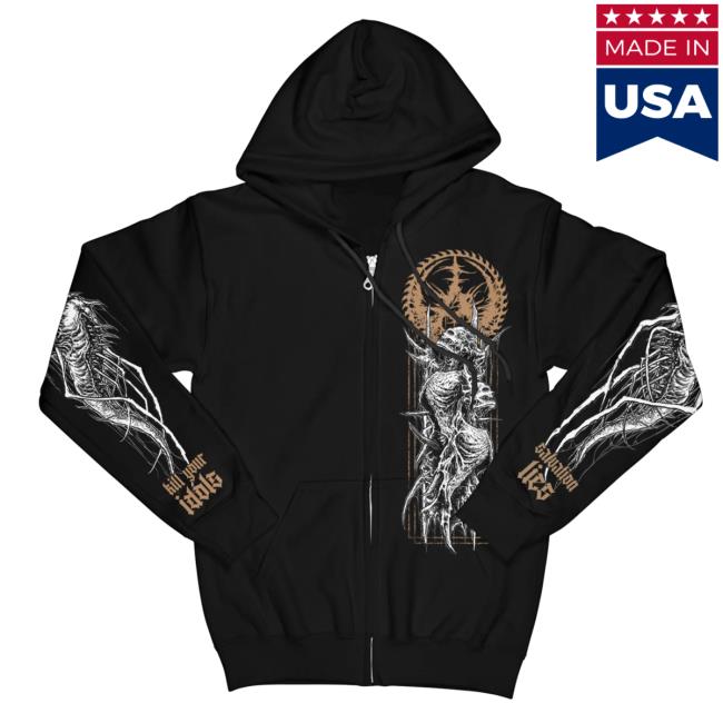 Official Indie Merch Store Shop Aborted "Kill Your Idols" Zip Attractive Hoodie IndieMerchStore
