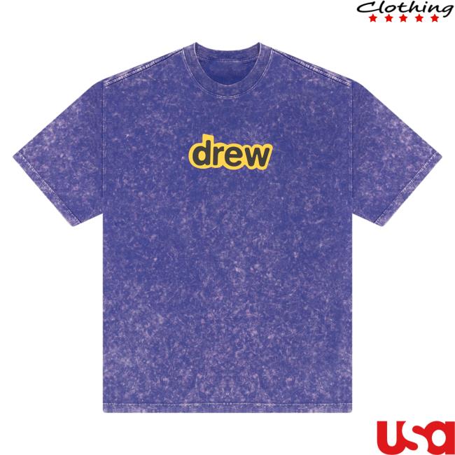 Official Drew House Merch Store Shop Secret Ss Tshirt Washed Amethyst DrewHouse Apparel Clothing
