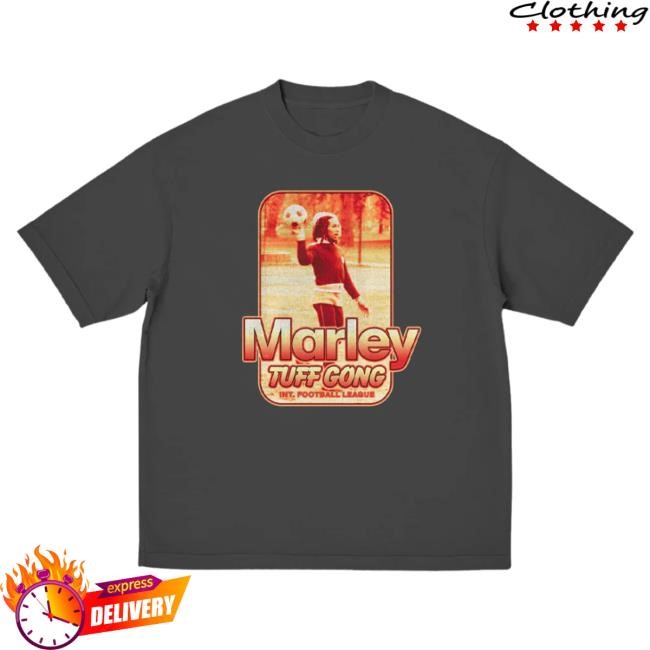 Official Bob Marley Merch Store Football League T Shirt