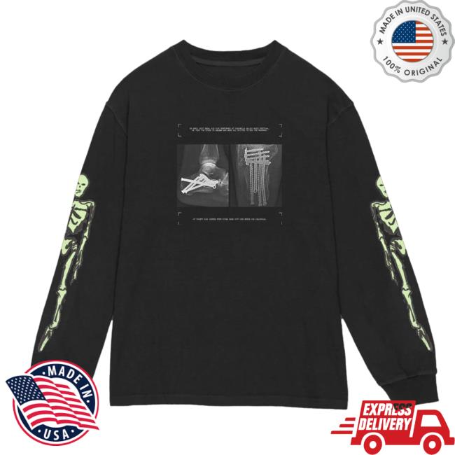Official Kid Cudi Merch Store The Tour That Never Was Skeleton 2024 Long Sleeve Shirt