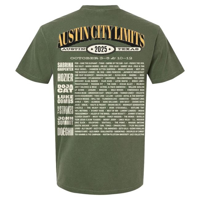 Acl Merch 2025 Records Lineup Tees Austin City Limits Music Festival