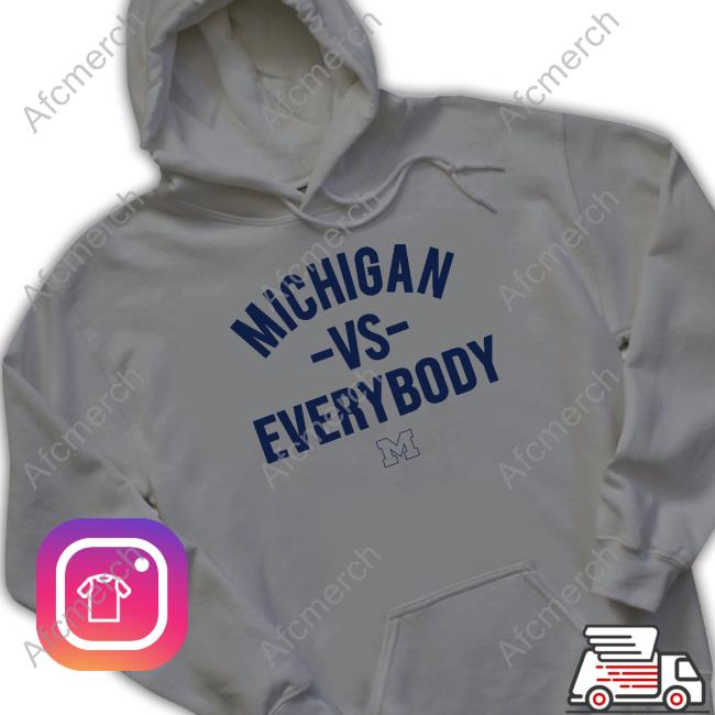 Sherrone Moore Wearing Michigan Vs. Everybody Gray T Shirt Mden