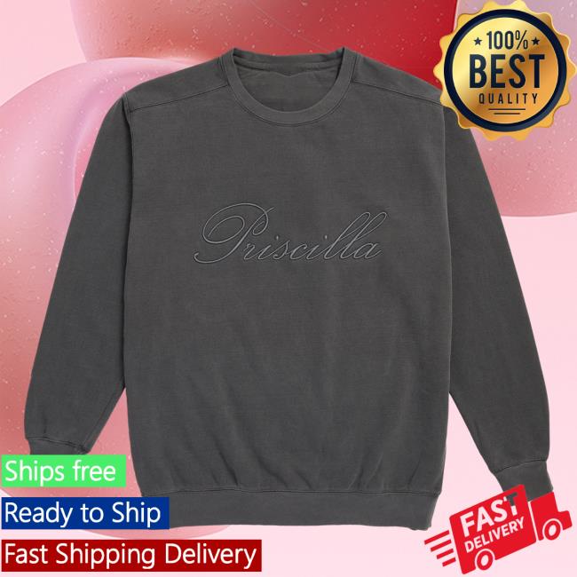 Official A24 Merch Store Priscilla Dark Grey Crew neck A24 Shop