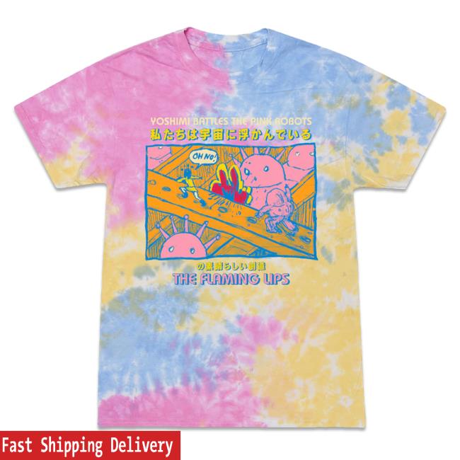 Official The Flaming Lips Store Merch Yoshimi Tie Dye T-Shirt FlamingLips