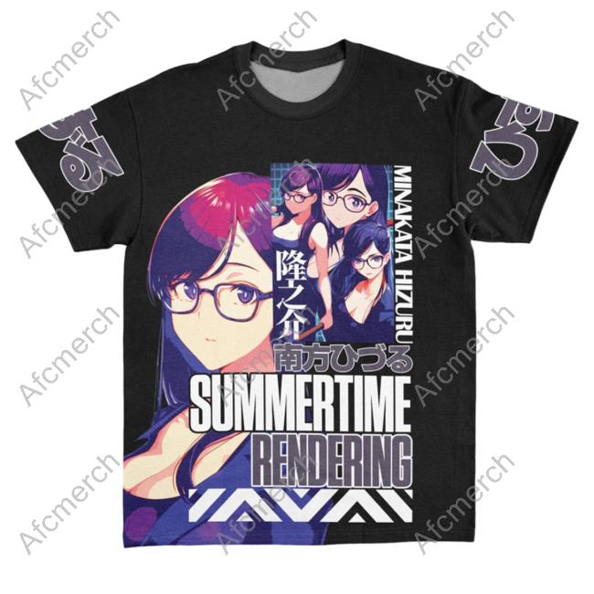 Official Anime Ape Clothing Minakata Hizuru Summer Time Rendering Streetwear Tshirt Animeape