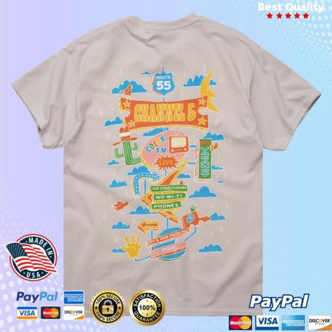 Official Channel 5 Merch Shop Store Channel 5 Route 55 | Grey Hot Shirt Channel5