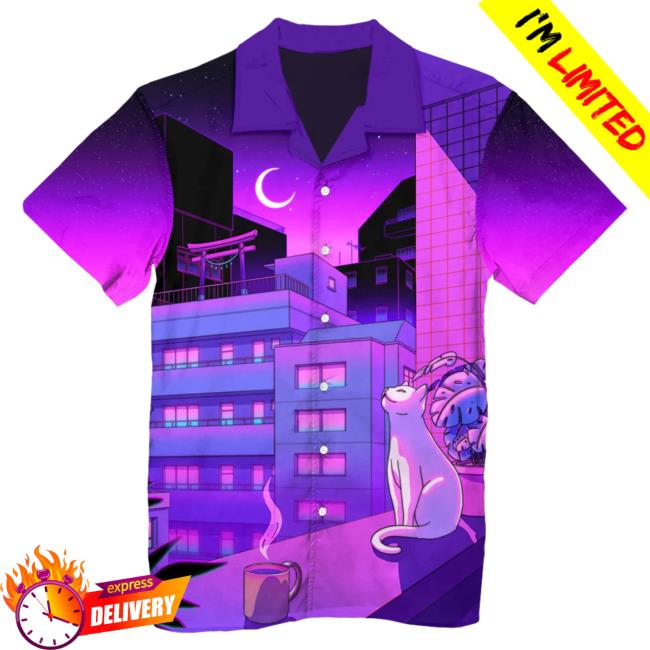 Official Vapor95 Clothing Store Vapor 95 City Nights Hawaiian Shirt 2024