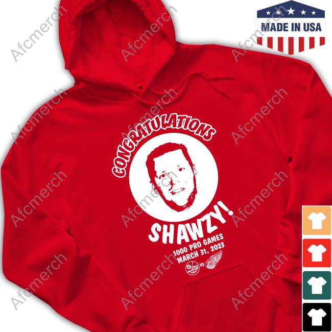 Congratulations Shawzy 1000 Pro Games March 31 2023 T Shirt Winnipeg Jets Vs Detroit Red Wings Congratulations Shawzy 1000 Pro Games March 31 2023 T Shirt