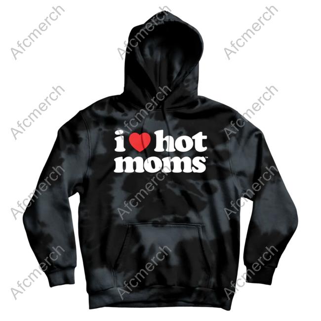 Danny Duncan I Heart Hot Moms Black Dye Crew Neck Sweat