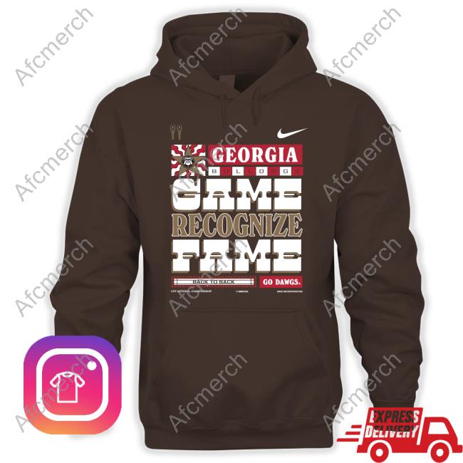 Official Georgia Bulldogs Game Recognize Fame Shirt 2023 National Champs