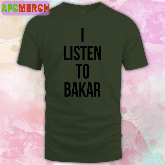 Yeaabk I Listen To Bakar T Shirt White