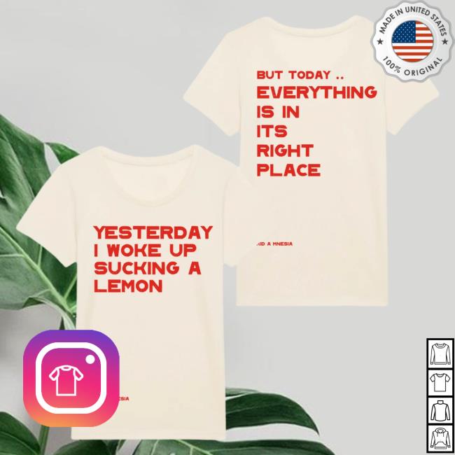 Official Radiohead News Merch Store Kid A Mnesia But Today.. Everything Is In Its Right Place Natural Female Fit Hot Shirt Radio Head Shop
