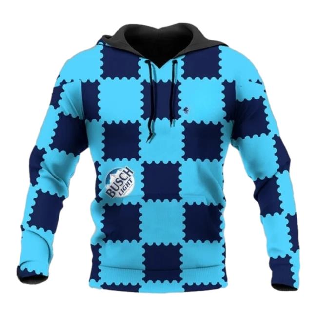 Official Gorgeous Gingham Busch Light 3D Hoodie
