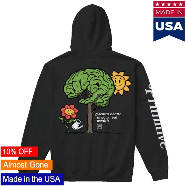 Official Primitive Skateboarding Apparel Clothing Merch Store Shop Inner Growth Good For Life Crew Black