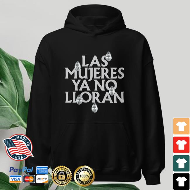 Official Shakira Merch Store Las Mujeres Ya No Lloran Teardrops Crewneck - Black Shakira Apparel Clothing Shop