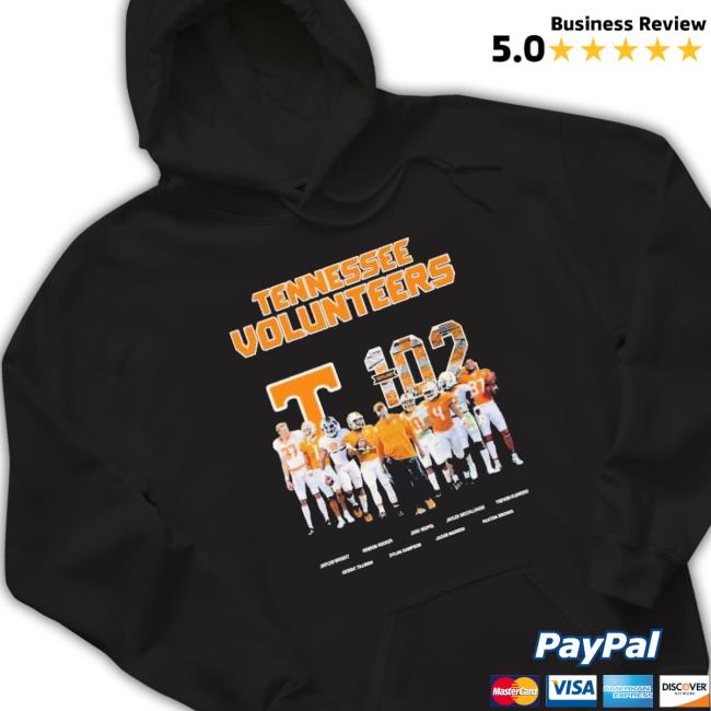 Tennessee Volunteers 102 Years Team Players Champs Shirts