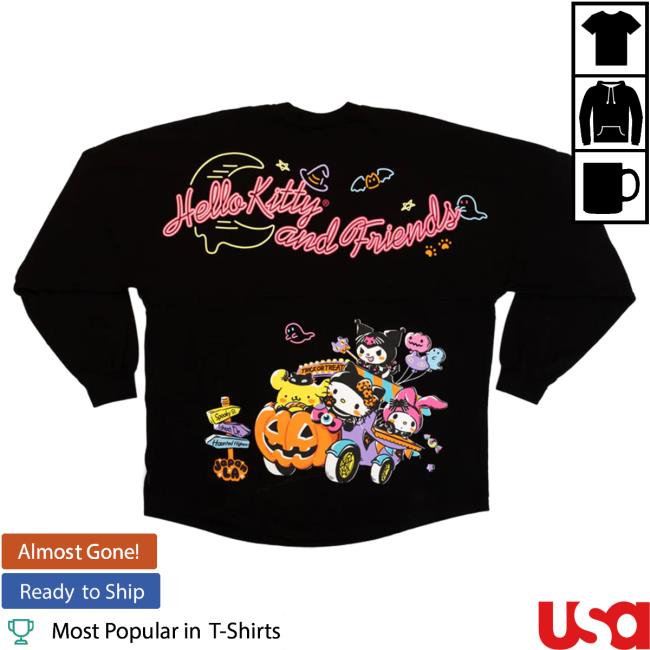 Official Sanrio Apparel Clothing Merch Store Shop Hello Kitty And Friends Haunted Highway Japanla Spirit Hoodies