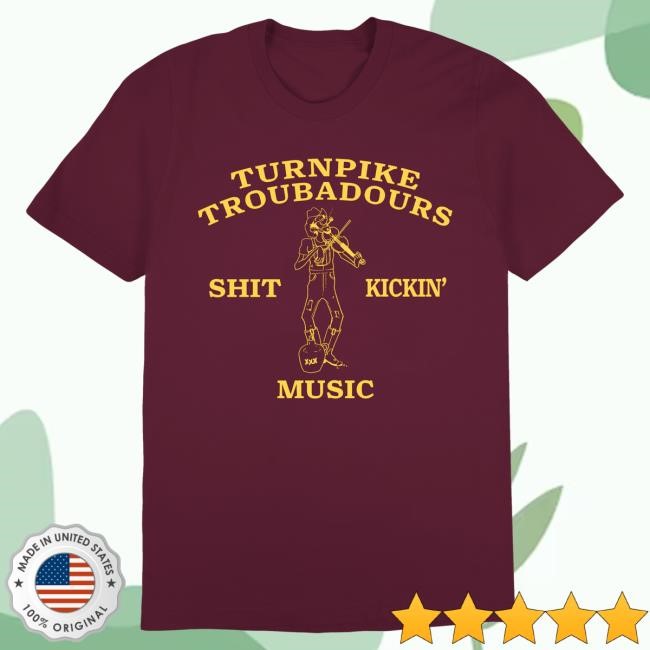 Official Turnpike Troubadours Merch Shop Fiddler Hot Shirt (Maroon)