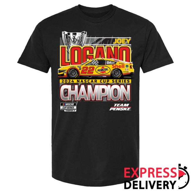 Official Joey Logano Merch Store Shop Joey Logano 2024 Official Logano Champ Black Hoody