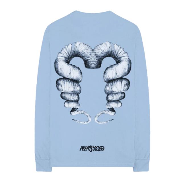 Official Blue Magic Tree Frame Long Sleeve Tee Shirt Official Ashnikko Merch Blue Magic Tree Frame T-Shirt