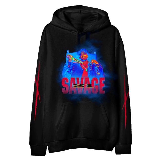 Official 21 Savage Merch Store King Hooded Sweatshirt 21 Savage Apparel Clothing Shop 21Savage