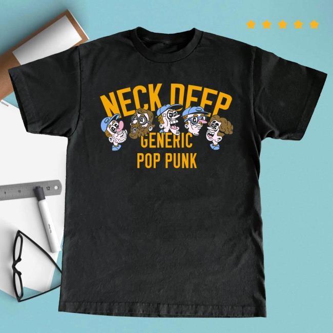 EXCLUSIVE: Generic Pop Punk: Cartoon Faces Tee | Neck Deep Merch