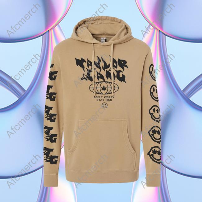 Official Taylor Gang Clothing Store Don't Worry, Stay High Hoody Tan Taylorgang Merch