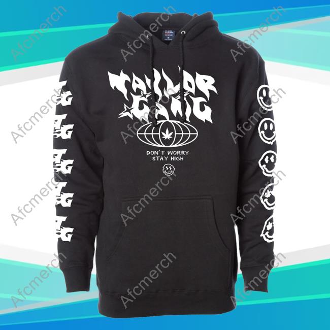 Official Taylor Gang Clothing Store Don't Worry, Stay High Hoodie BlackTaylorgang Merch